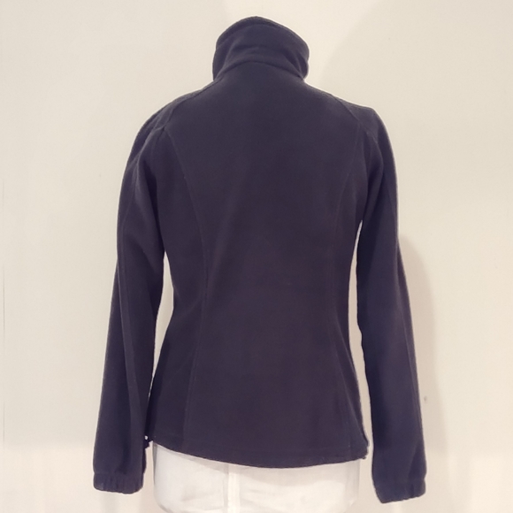 Columbia Fleece Jacket Full Zip Black Women's Size M - Picture 2 of 3